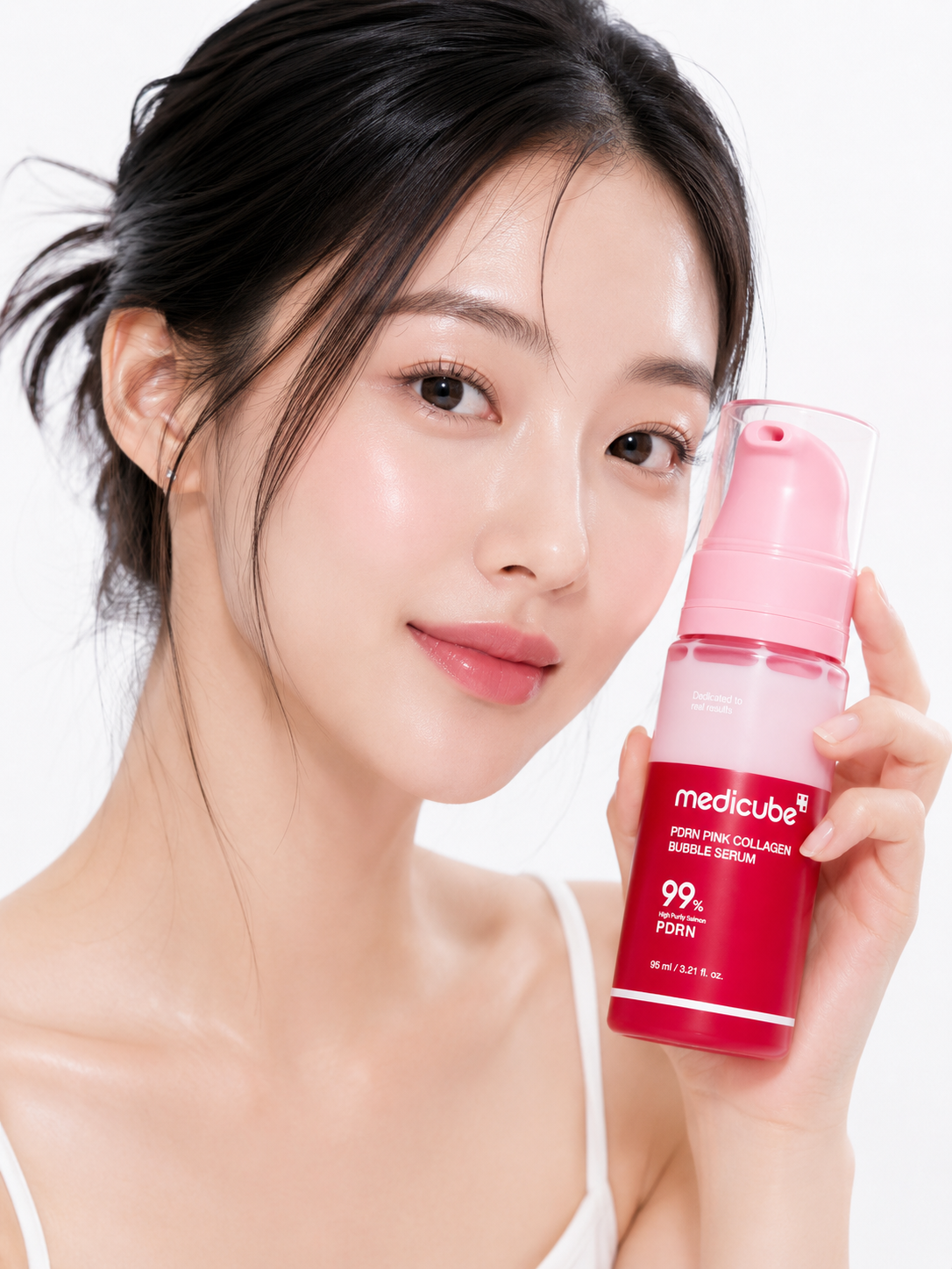 Medicube PDRN Pink Collagen Bubble Serum 95ml | Hydrating & Firming Facial Serum