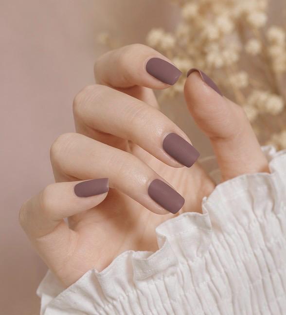 Matte Mauve Square Press-On Nails – 24PCS Premium Nail Set
