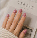 Dusty Rose Glossy Square Press-On Nails – 24PCS Premium Nail Set