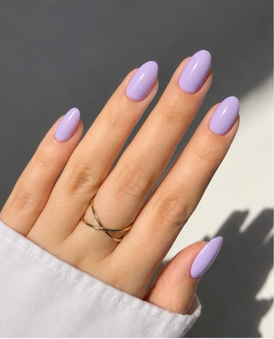 Pastel Lavender Almond Press-On Nails – 24PCS Premium Nail Set