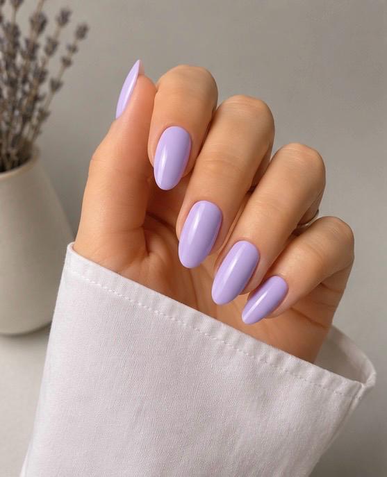 Pastel Lavender Almond Press-On Nails – 24PCS Premium Nail Set